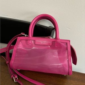 Brandon Blackwood Pink Mesh Purse
